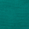 Close-up image of Mabē's plain weave Evergreen solid bluey-green cotton/linen fabric
